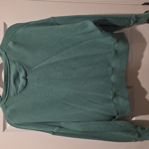 American Eagle Green Button-Up Sweatshirt - Picture 2 of 4
